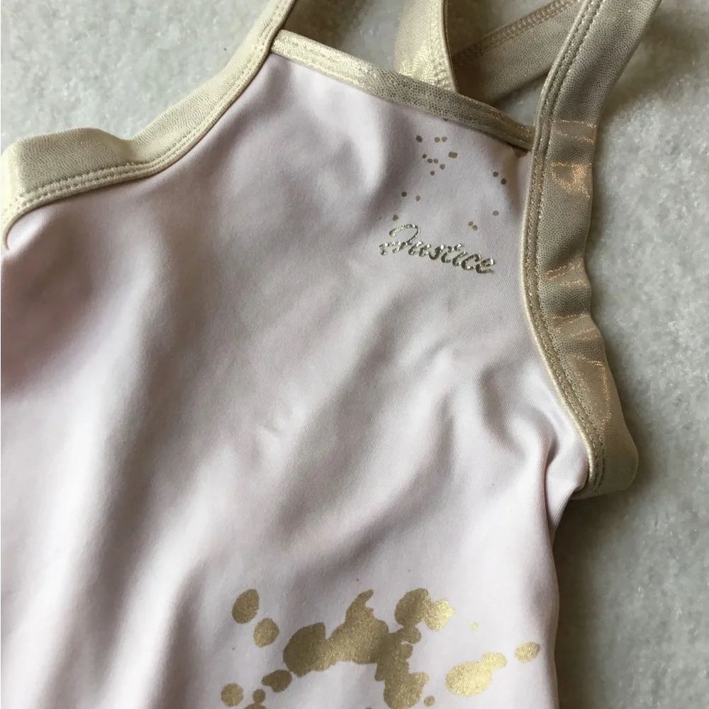 JUSTICE Girls size 5/6 PAINT SPLATTERED LEOTARD